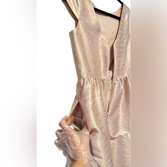 Alfred Sung Excellent US 6 Champagne Gown Formal Dress A-line Wedding Bridesmaid - Picture 8 of 12